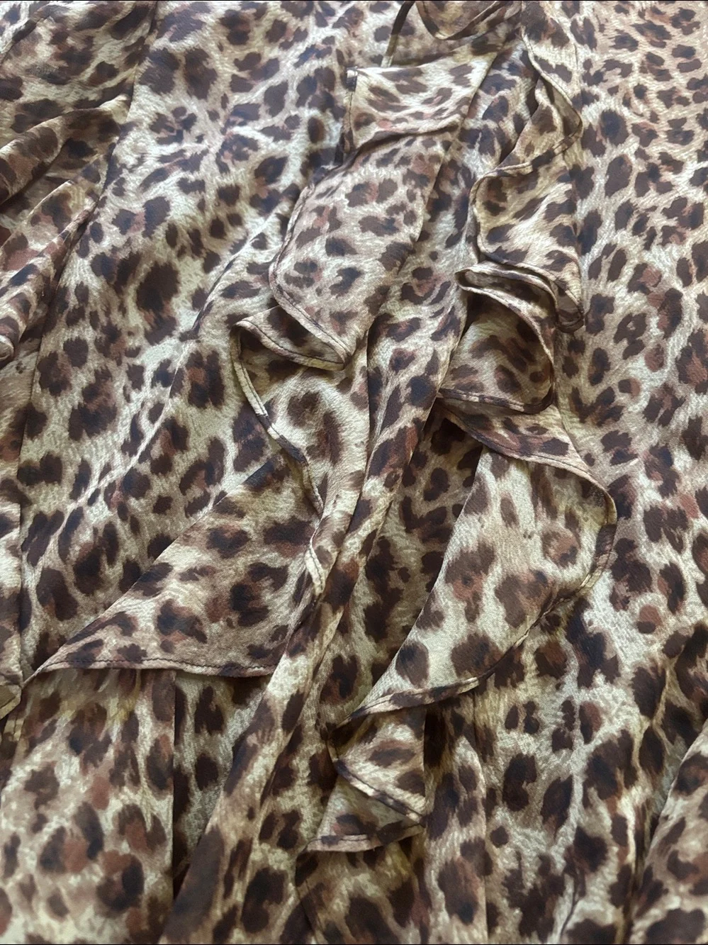 Lauren petite silk skirt. Leopard print.